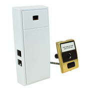 Newhouse Hardware Mechanical Wireless Doorbell Chime and Push Button w/ Built-In Viewer MCHBV